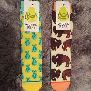 2 new Woven Pear socks